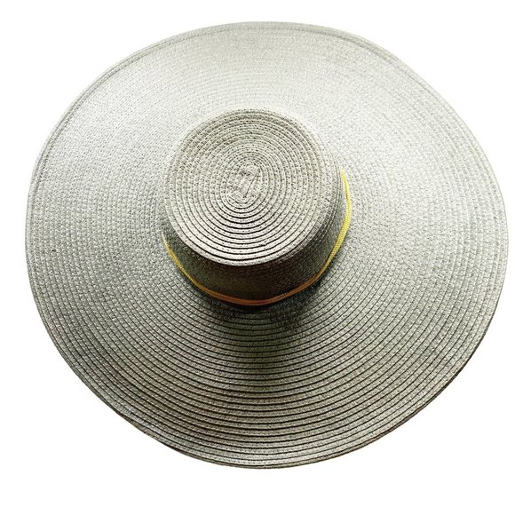 Blue Gray Wide Brim Flat Top Sun Hat main image 13